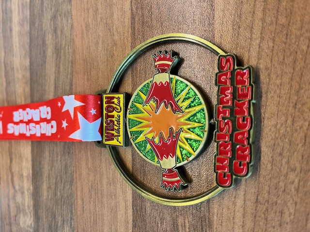 The CHristmas Cracker race medal